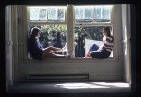 Students sitting in the Jarvis co-ed dormitory